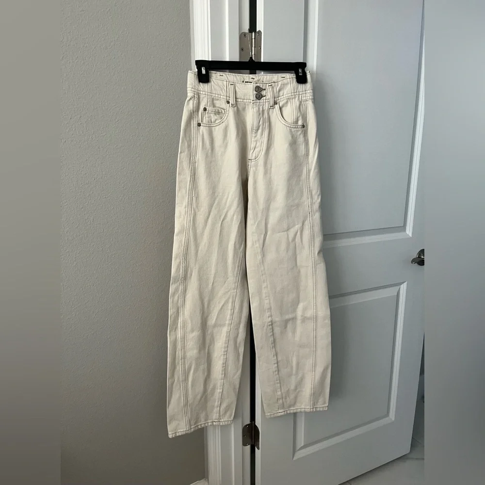 Free People Aster Straight Ivory Jeans - Picture 3 of 7